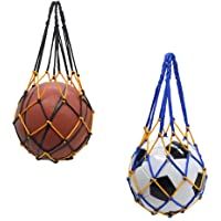 Los mejores  - Zasiene Deportes Malla Bolso 2 Piezas Bolsa de Malla de Fútbol Bolsa de Malla Tejida a Mano Baloncesto Carry Net Bag…